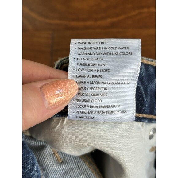 KanCan Women's Distressed Denim Jean Shorts Blue Size 3/25 Cuffed Rips Casual - Picture 6 of 7